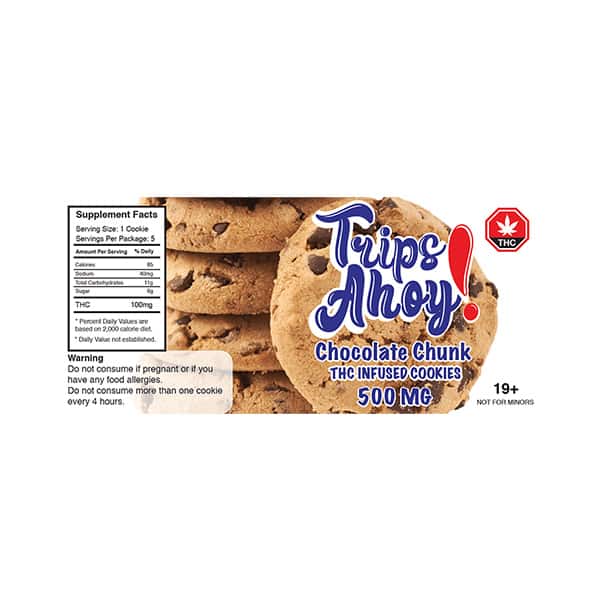 44498718 Trips Ahoy Cookies   Chocolate Chip 500MG THC 1