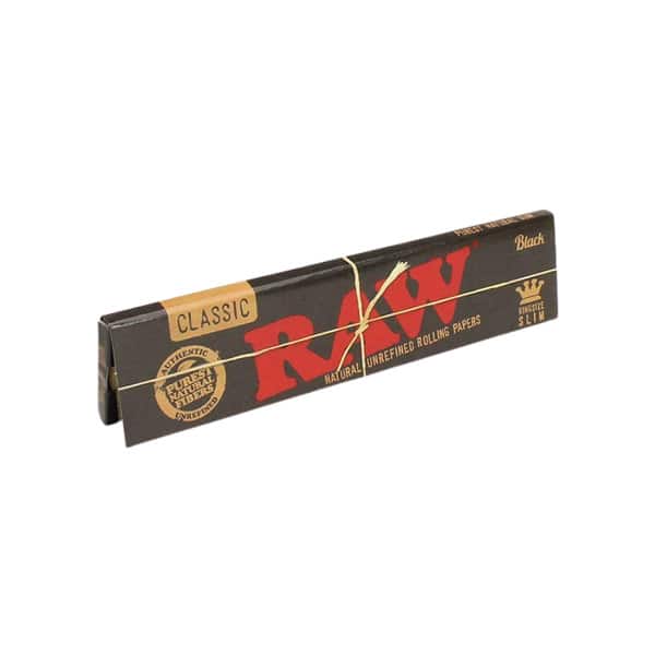 50580119 RAW BLACK KING SIZE SLIM NATURAL UNREFINED HEMP ROLLING PAPERS 1