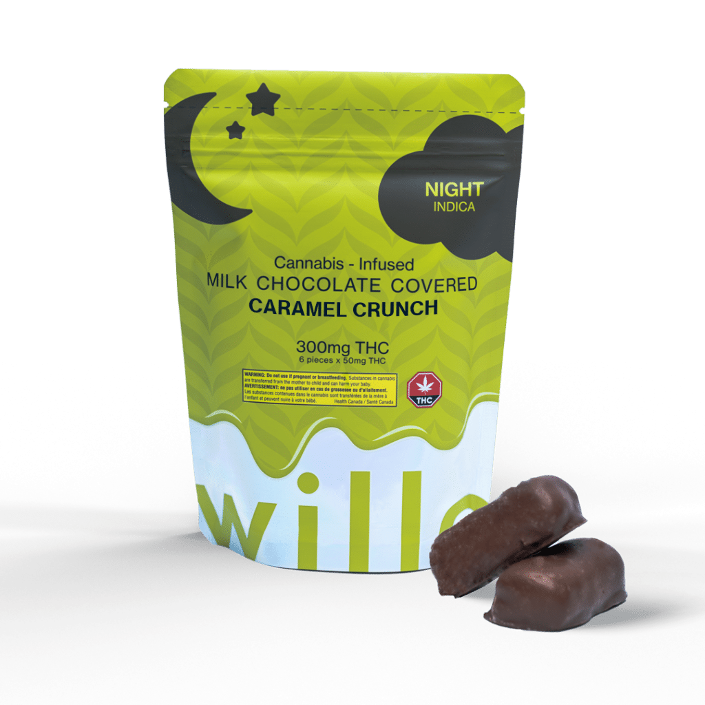 300mg THC Milk Chocolate Covered Caramel Crunch (Night) by Willo