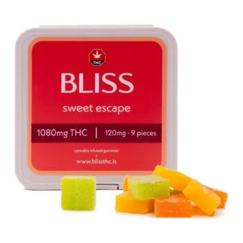 Bliss THC gummies, Sweet Escape · 1080 mg (9 × 120 mg)