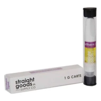 Straight Goods 1G cart, Northern Lights, box and cartridge